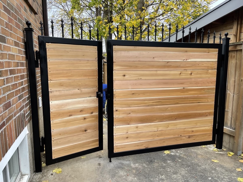 Cedar & Steel Driveway Gates